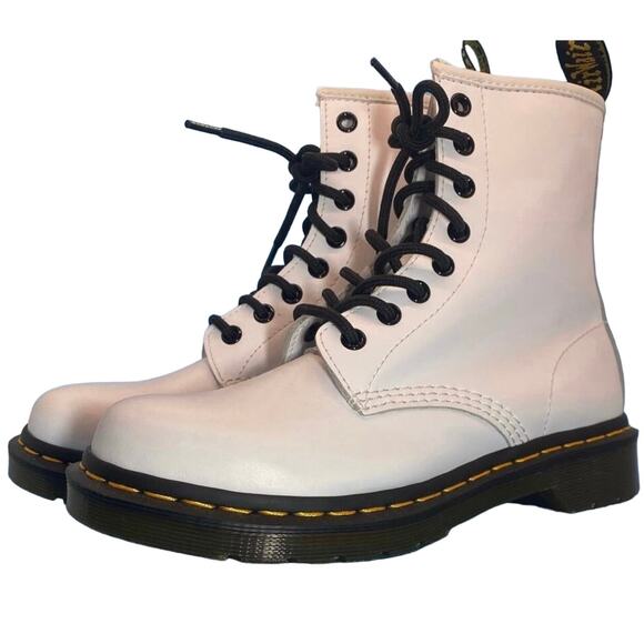 Dr. Martens Shoes - Dr. Martens 1460 Military Combat AirWair White Leather NWOT Womens 6
